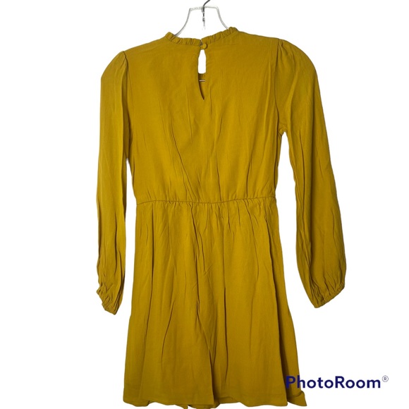 GB Girls Mustard Yellow Long Sleeve Dress Size Medium - Picture 6 of 12